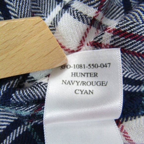 Rails Hunter Navy Blue Red Plaid Button Front Shirt Womens Size S Long Sleeve - Picture 8 of 11